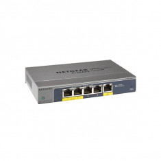 Switch Netgear GS105PE, fara management, fara PoE, 5x100/1000Mbps-RJ45 (2xPoE+) foto