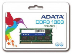 Memorie Laptop A-DATA SO-DIMM DDR3, 1x4GB, 1333MHz, CL9 foto