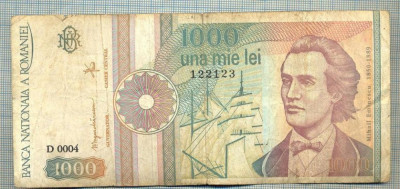 A1356 BANCNOTA-ROMANIA-1000 LEI-1991 -SERIA 0004 -EMINESCU -starea care se vede foto