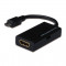 ASSMANN USB 2.0 HighSpeed MHL Adapter Cable microUSB B M/HDMI A F 0,15m black