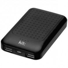 Baterie externa Kit Essential cu mufa USB 6000 mAh, Negru foto
