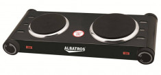 Plita electrica Albatros AP25B, 2500 W, 2 arzatoare, negru foto