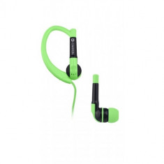 Canyon sport earphones, over-ear fixation, inline microphone, green foto