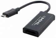 Adaptor 4World MHL (micro USB) [M] &amp;gt; HDMI [F] + micro USB [F], smartphone la TV foto