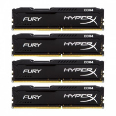 Memorie RAM Kingston, DIMM, DDR4, 16GB, 2400MHz, CL15, Kit 4x4GB, HyperX FURY Black Series, 1.2V foto