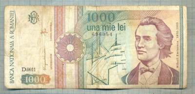 A1392 BANCNOTA-ROMANIA-1000 LEI-1991 -SERIA 0011 -EMINESCU -starea care se vede foto