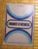 Fundamente de matematica / G. Samboan