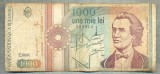 A1360 BANCNOTA-ROMANIA-1000 LEI-1991 -SERIA 0006 -EMINESCU -starea care se vede