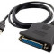 Adaptor 4World USB [M] &gt; LPT Parallel Port DB25 [F], 1.15m, negru