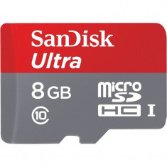 Card memorie SanDisk Micro SDHC Ultra 8GB UHD-I U1 Clasa 10 + Adaptor SD foto