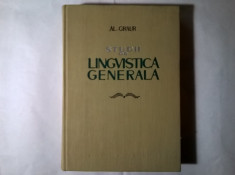 Al. Graur ? Studii de lingvistica generala foto