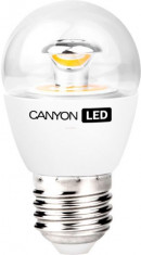 Bec LED CANYON PE27CL6W230VN LED lamp, P45 shape, clear, E27, 6W, 220-240V, 150?, 494 lm, 4000K, Ra&amp;gt;80, 50000 h foto