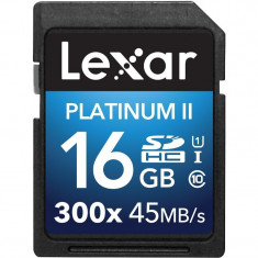 Card memorie Lexar Platinum II 300x SDHC 16GB UHS-I Clasa 10 foto