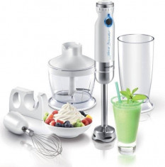 Blender Sencor SHB 4360 Mixer jet detasabil , 800 W , 0.5 l , Alb-Argintiu (SHB 4360) foto