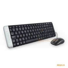 Tastatura Logitech MK220 Wireless Desktop Kit, Compact design, Whisper-quiet keys, 2.4GHz Wireless, foto