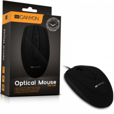 CANYON Mouse CNE-CMS1 (Wired, Optical 800 dpi, 3 btn, USB), Black foto