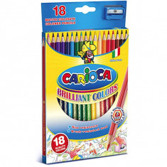 Set creioane colorate cu ascutitoare 18 buc foto