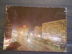 R.S.R. - BUCURESTI - VEDERE NOCTURNA - CIRCULATA, TIMBRATA . foto