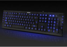 Tastatura A4Tech KD-600L neagra USB (lumina albastra), SUA foto