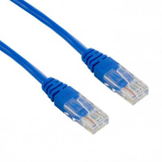 4World Patch cord RJ45, neecranat, Cat. 5e, UTP, 5 m, albastru foto