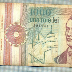 A1366 BANCNOTA-ROMANIA-1000 LEI-1991 -SERIA 0018 -EMINESCU -starea care se vede