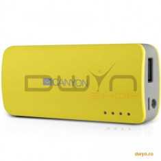 Baterie externa Canyon CNE-CPB44Y 4400mAh Yellow foto