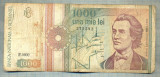 A1363 BANCNOTA-ROMANIA-1000 LEI-1991 -SERIA 0009 -EMINESCU -starea care se vede