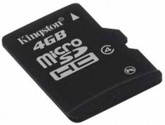 Flash Memory Card Micro SDHC 4GB Speed Class 4 No Adapter foto