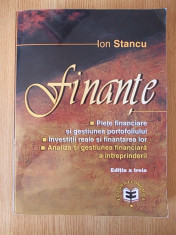 ION STANCU- FINANTE- editia a III-a- contine 1056 pagini foto