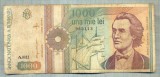 A1394 BANCNOTA-ROMANIA-1000 LEI-1991 -SERIA 0011 -EMINESCU -starea care se vede