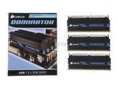 Memorii Corsair Dominator 3x2GB 1600 MHz CL 7-7-7-20 Stare perfecta foto