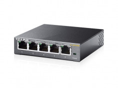 Switch TP-Link TL-SG105E, 5 porturi Gigabit, Desktop, Easy Smart, 16Gbps Capacity, Tag- based VLAN, foto