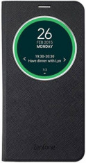 Asus Asus ZenFone 2 (ZE551ML) - Husa tip &amp;quot;View Flip Cover Deluxe&amp;quot; - Negru- material : Polyurethane (PU) / Polycarbonate (PC)- foto