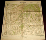 1935 Harta militara URSI si DRAGASANI, judetul Olt, format 50 x 47 cm