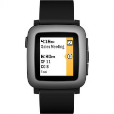 PEBBLE SMARTWATCH TIME 501-00020 NEGRU foto