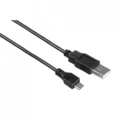 Cablu date incarcare - Micro USB, Negru foto