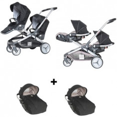 Carucior Gemeni Evolutwin 2 in 1 TS Negru foto