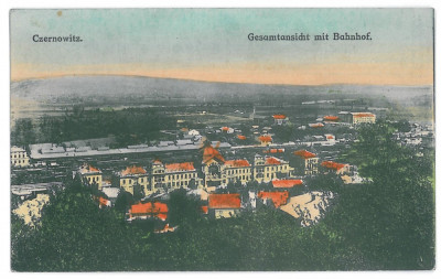 3578 - CERNAUTI, Bucovina, Railway Station - old postcard - unused foto