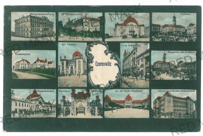 3558 - CERNAUTI, Bucovina, Synagogue, multi vue - old postcard - used foto