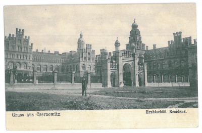3579 - CERNAUTI, Bucovina, Metropolitan Residence - old postcard - unused foto