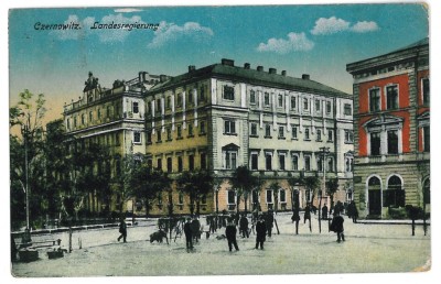 3561 - CERNAUTI, Bucovina, Market - old postcard - used - 1918 foto