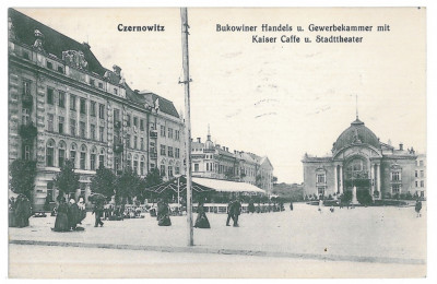 3552 - CERNAUTI, Bucovina, Market - old postcard - used - 1914 foto