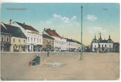 2033 - SIGHET, Maramures, Market - old postcard - used - 1916 foto