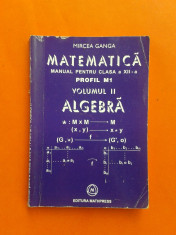 ALGEBRA Manual pentru clasa a XII a Profil M1 Mircea Ganga vol 2 foto