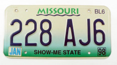 Numar de inmatriculare vechi - Missouri - USA foto
