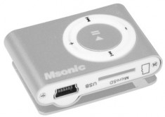 MSONIC MP3 player cu cititor de card, ca?ti, cablu miniUSB, aluminiu argint foto