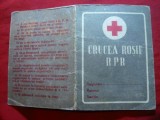 Carnet de Membru Crucea Rosie RPR cu 7 timbre Fiscale