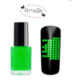 Oja speciala pt matrita ce se aplica cu stampila, Amelie verde neon 12 ml
