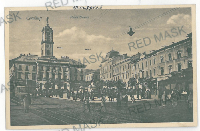 3569 - CERNAUTI, Bucovina, Market Unirii - old postcard - unused