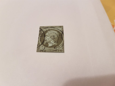 franta 1853 napoleon / 1c stampilat foto